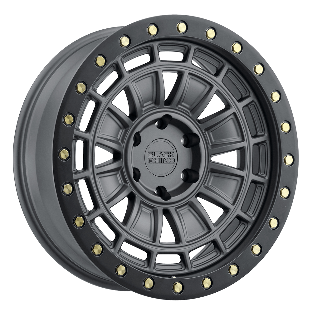 Black Rhino Hard Alloys Dalton Matte Gunmetal W/ Black Lip Edge & Brass Bolts