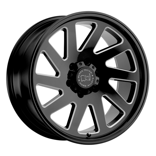 Black Rhino Hard Alloys Thrust Gloss Black W/ Milled Spokes