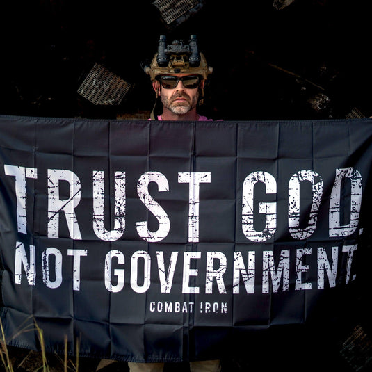 Trust God. Not Government. Distressed 3' X 5' Wall Flag