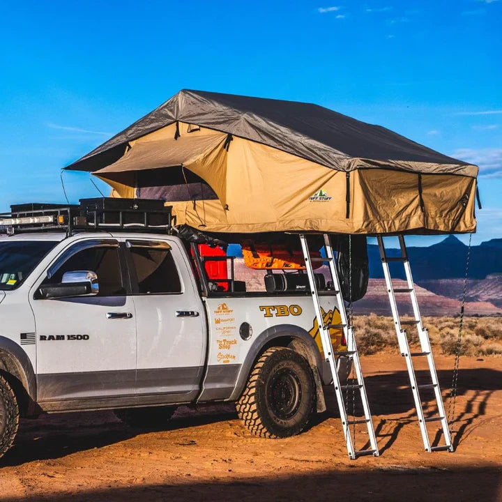 Load image into Gallery viewer, Elite Rooftop Tent with Annex Room – 4–5 Person – Tan – Overland Family Tent

