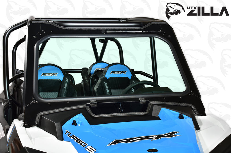 Load image into Gallery viewer, Black Vented Glass Windshield for Polaris RZR Turbo "S" Model with Wiper
