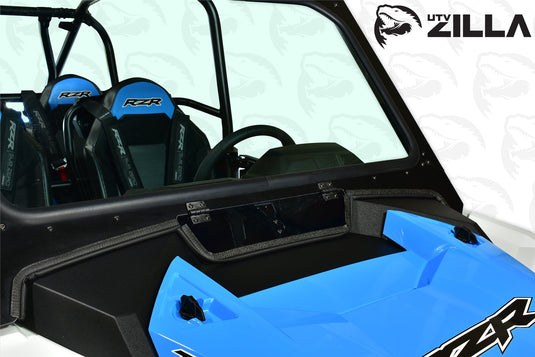 Black Vented Glass Windshield for Polaris RZR Turbo "S" Model with Wiper