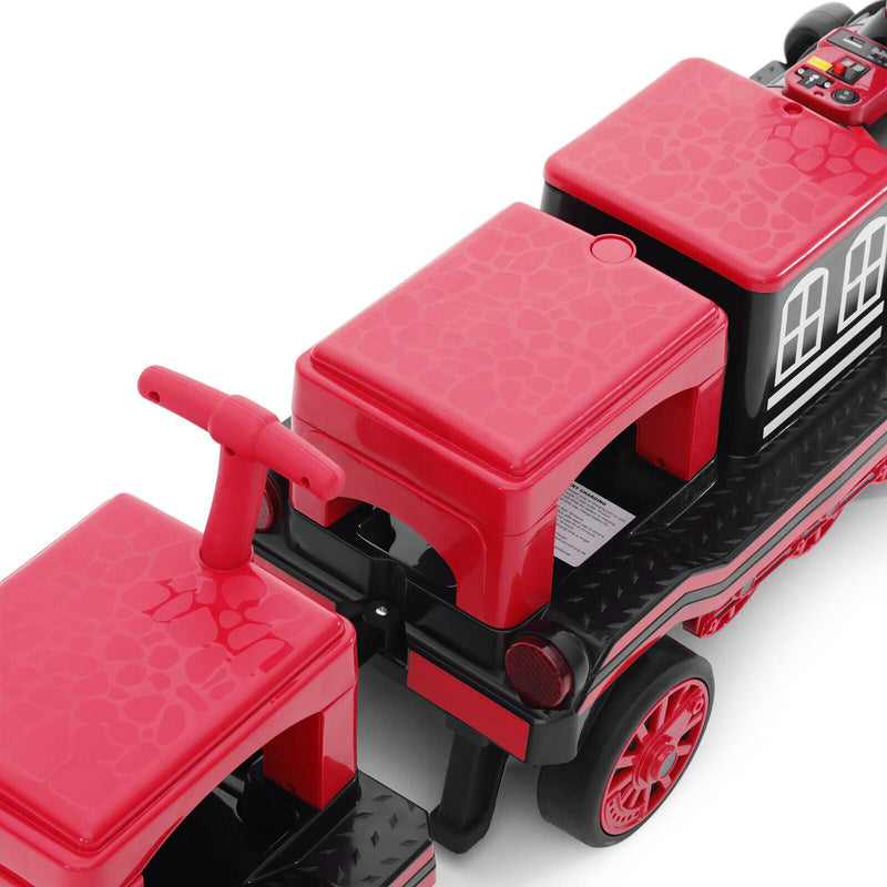 Load image into Gallery viewer, 12V Two-Seater Electric Ride-On Train for Kids with Music and Lights, Red/Blue
