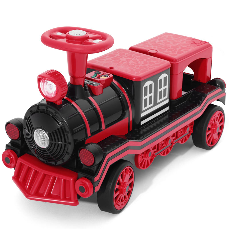 Load image into Gallery viewer, 12V Two-Seater Electric Ride-On Train for Kids with Music and Lights, Red/Blue
