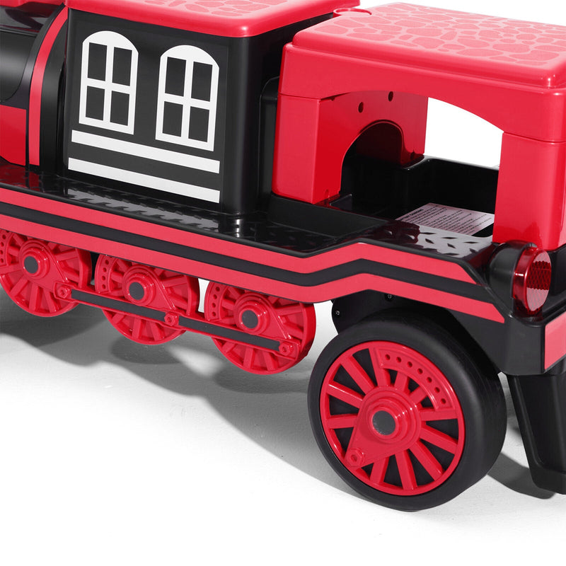 Load image into Gallery viewer, 12V Two-Seater Electric Ride-On Train for Kids with Music and Lights, Red/Blue
