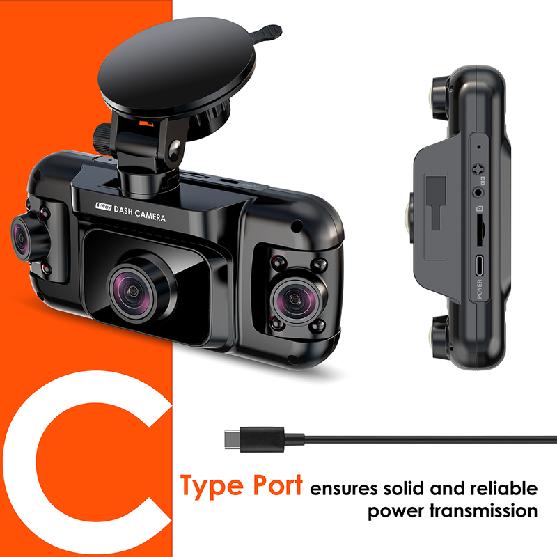 Load image into Gallery viewer, Rexing R4 4 Channel Dash Cam W/ All Around 1080p Resolution, Wi-Fi, and GPS
