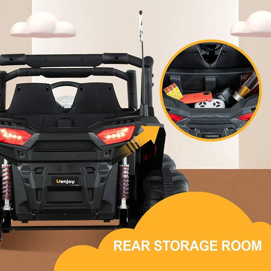 Uenjoy 12V Electric Off-Road UTV Ride-On Car for Two, Realistic Truck Design