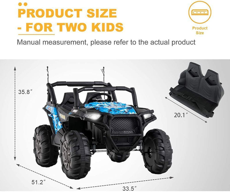 Load image into Gallery viewer, Uenjoy 12V Electric Off-Road UTV Ride-On Car for Two, Realistic Truck Design
