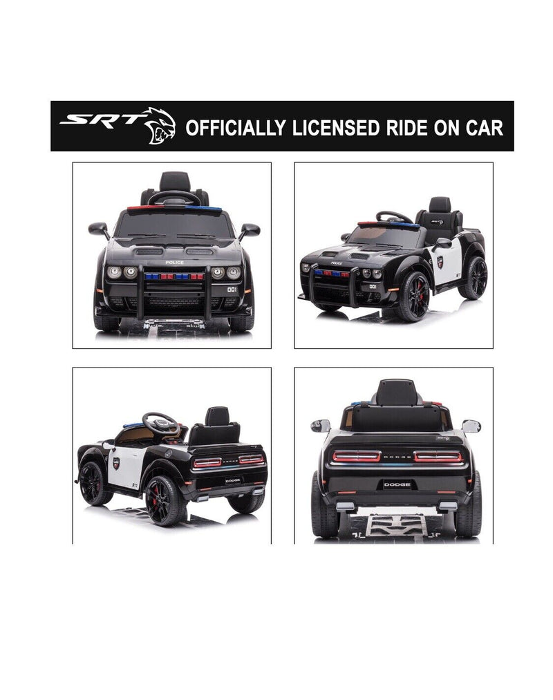 Load image into Gallery viewer, Ultimate Dodge Challenger SRT Hellcat Police Car 12V Kids Ride-On Toy with Remote Control
