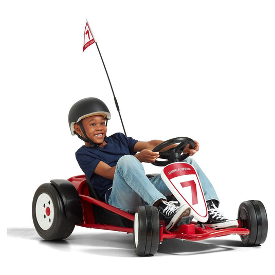 24-Volt Battery-Powered Outdoor Ride-On Go-Kart Toy for Ages 3-8 with Max Speed