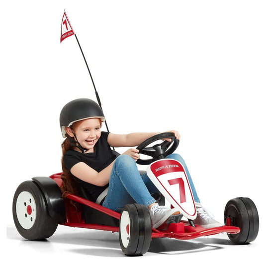 Go-Kart 24V Battery-Powered Ride-On Toy for Kids Ages 3-8 with 8mph Max Speed