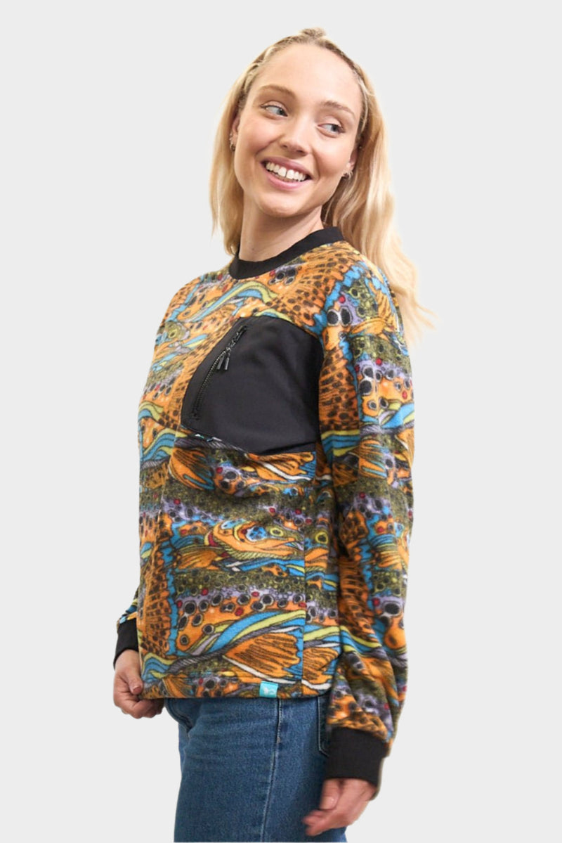Load image into Gallery viewer, Unbound Brown Fleece Crew Neck
