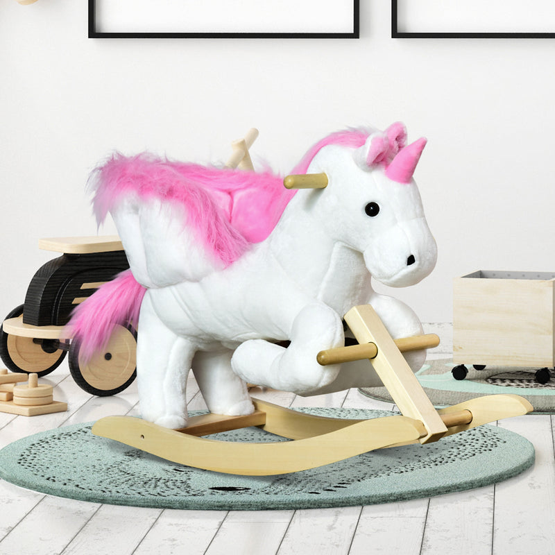 Load image into Gallery viewer, Deluxe Unicorn Rocking Horse Toy for Kids with Lullaby Music
