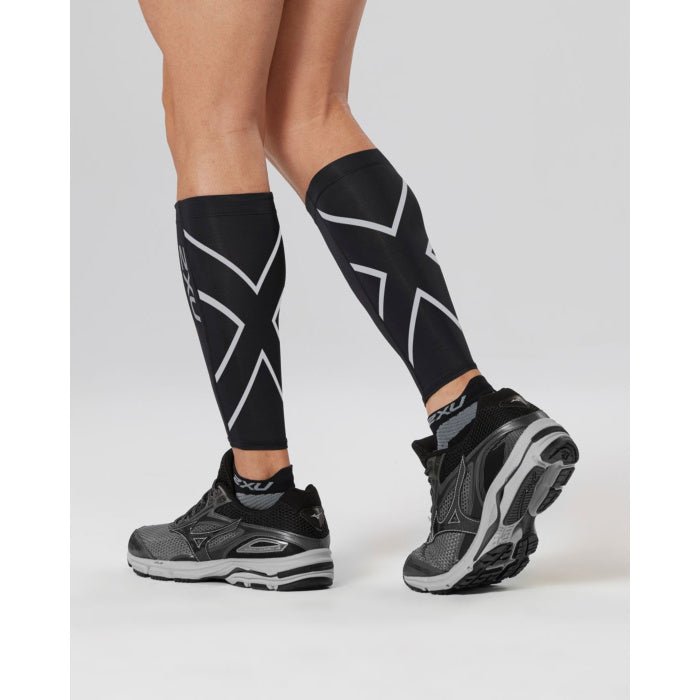 Load image into Gallery viewer, 2XU Unisex Adult Compression Calf Guards (Black) XXS, XS, S, M, L, XL
