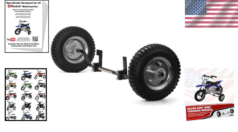 Load image into Gallery viewer, Adjustable Training Wheels Universal Fit for Razor MX125 to MX650 Models
