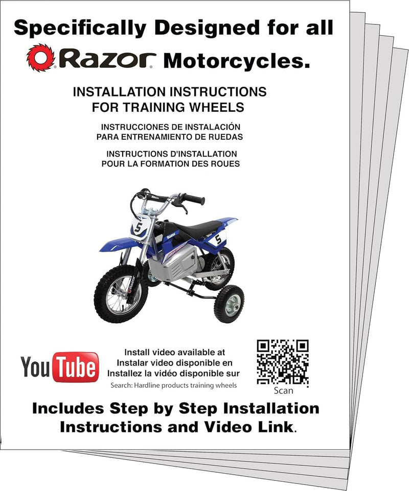 Load image into Gallery viewer, Adjustable Training Wheels Universal Fit for Razor MX125 to MX650 Models
