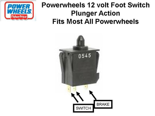 12V Power Wheels Large Foot Switch for Little Tikes Ride-On Toys