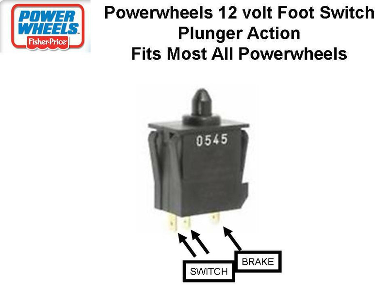 Load image into Gallery viewer, 12V Power Wheels Large Foot Switch for Little Tikes Ride-On Toys
