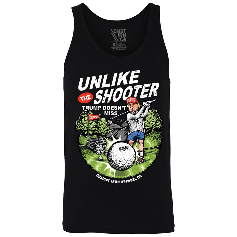 Load image into Gallery viewer, Unlike The Shooter Trump Doesn&#39;t Miss Golf Edition Men&#39;s Tank
