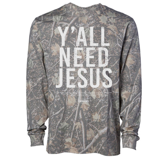 Y'all Need Jesus Men's Long Sleeve