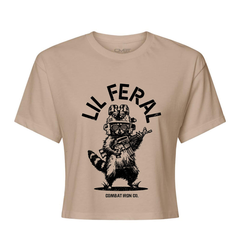 Load image into Gallery viewer, Lil Feral Raccoon Women's Crop T-Shirt
