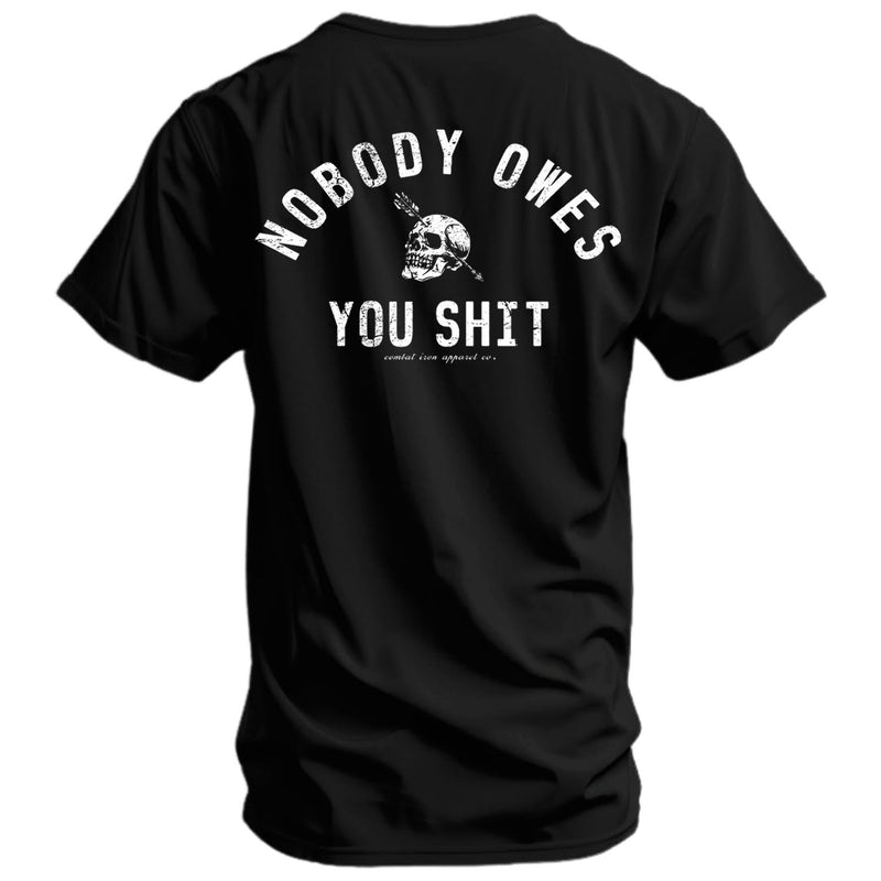 Load image into Gallery viewer, Nobody Owes You Shit Skull Men's T-Shirt
