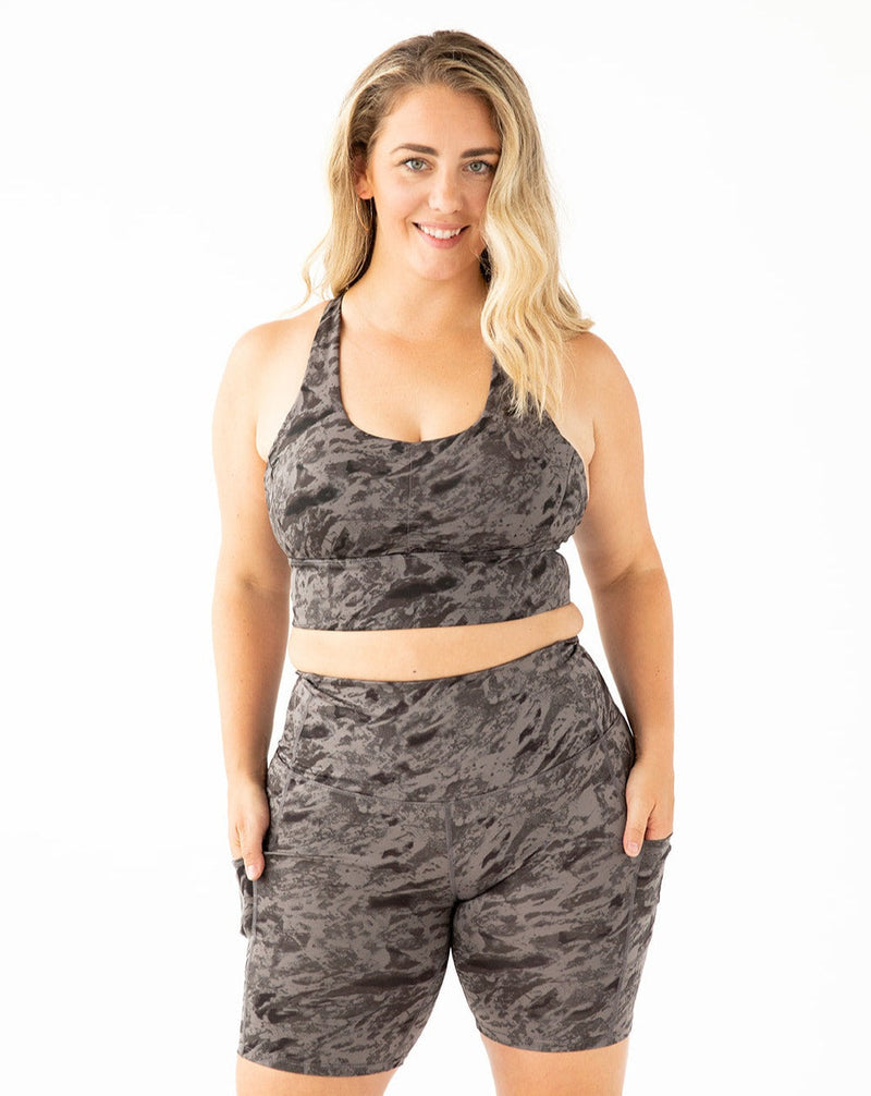 Load image into Gallery viewer, Hi Five High-Waisted Biker Short – Rock Steady
