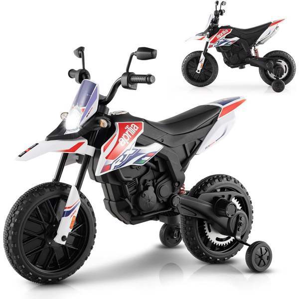 Load image into Gallery viewer, 12V Electric Kids Dirt Bike with Training Wheels and Music for Off-Road Riding
