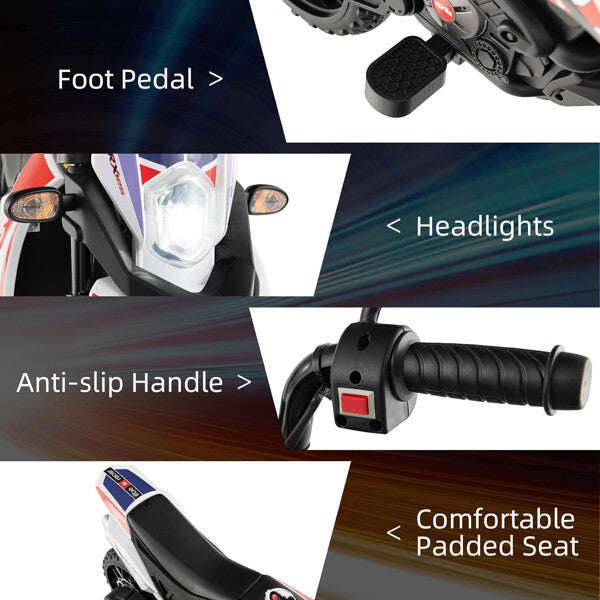 Load image into Gallery viewer, 12V Electric Kids Dirt Bike with Training Wheels and Music for Off-Road Riding
