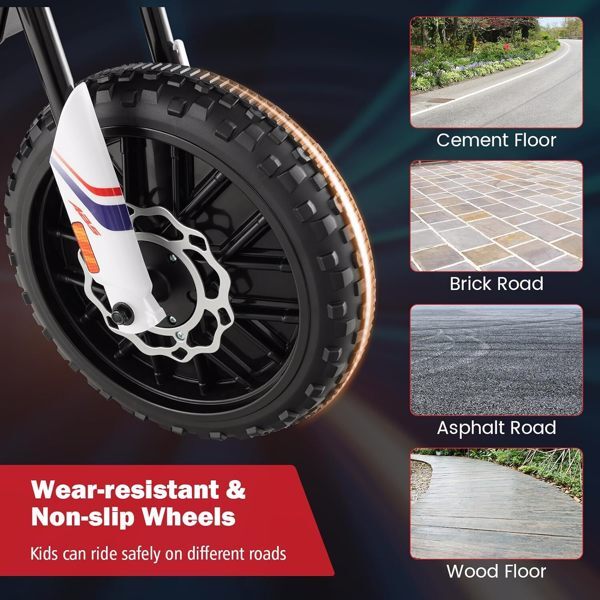 Load image into Gallery viewer, 12V Electric Kids Dirt Bike with Training Wheels and Music for Off-Road Riding
