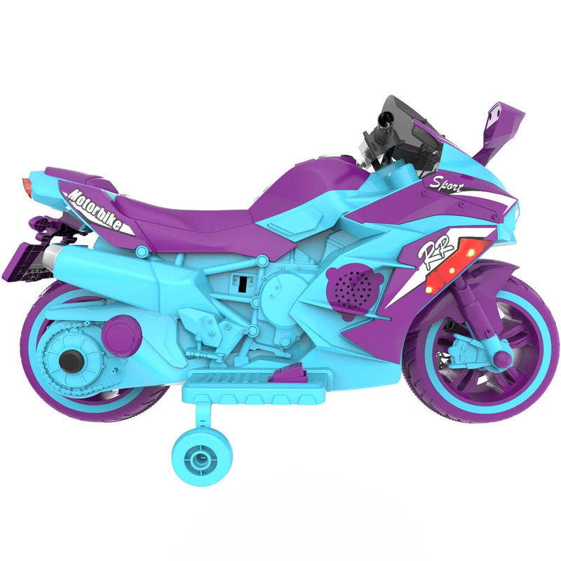 Load image into Gallery viewer, 12V Electric Kids Ride-On Dirt Bike with Training Wheels in Mixed Colors
