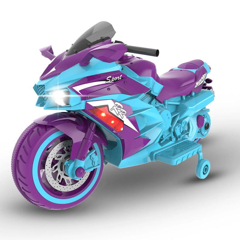 Load image into Gallery viewer, 12V Electric Kids Ride-On Dirt Bike with Training Wheels in Mixed Colors
