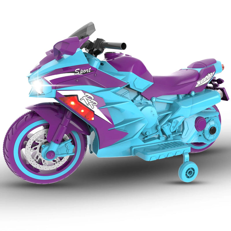 Load image into Gallery viewer, 12V Electric Kids Ride-On Dirt Bike with Training Wheels in Mixed Colors
