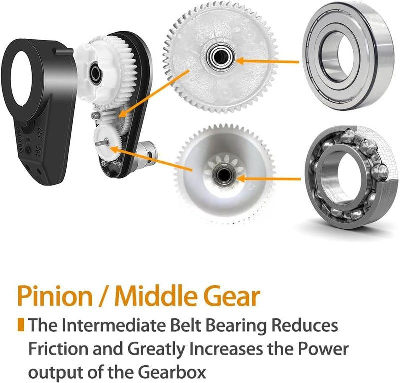 Load image into Gallery viewer, 24V RS555 High Torque Motor with 30000RPM Gearbox for Power Wheels Upgrade
