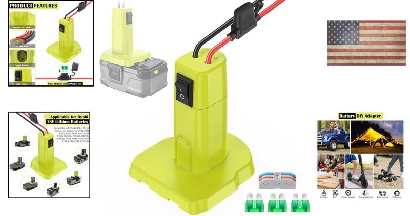 Load image into Gallery viewer, 18V Power Wheels Adapter for RC Toys with Enhanced Safety Features
