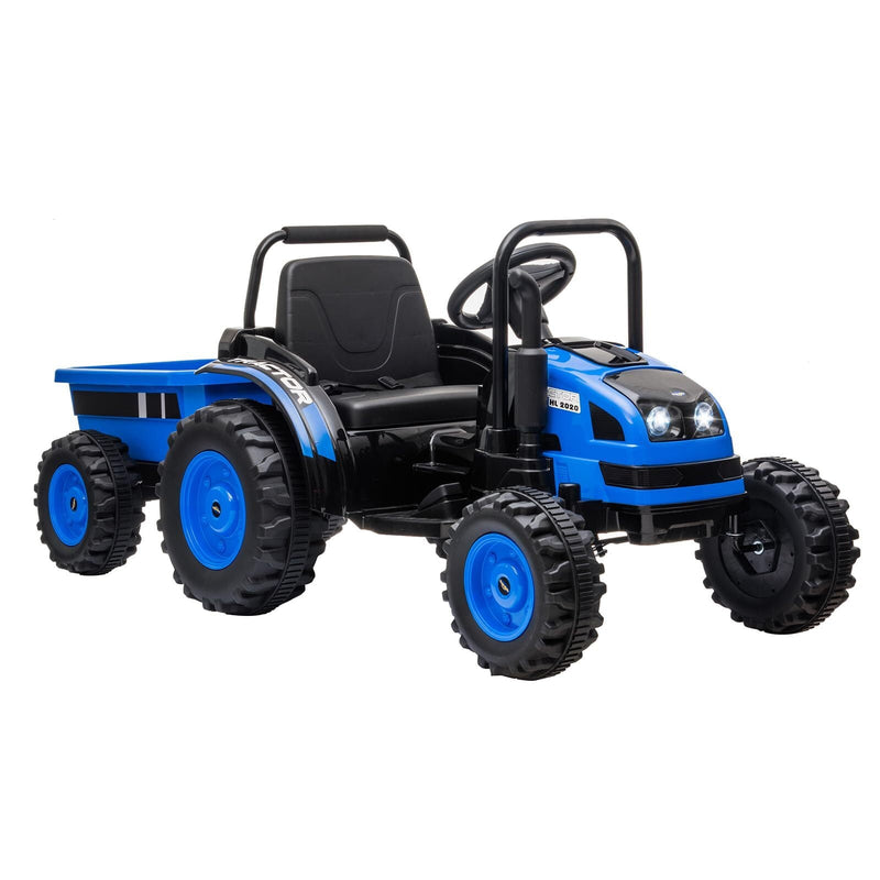 Load image into Gallery viewer, 12V Electric Kids Ride-On Tractor with Trailer and Remote Control
