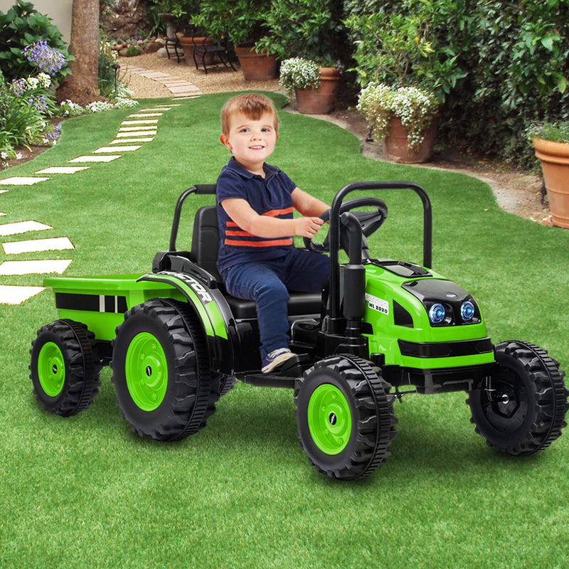 Load image into Gallery viewer, 12V Electric Kids Ride-On Tractor with Trailer and Remote Control

