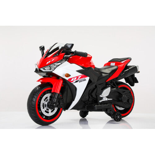 2024 Kids 12V Electric Ride-On Dirt Bike with Training Wheels for Children