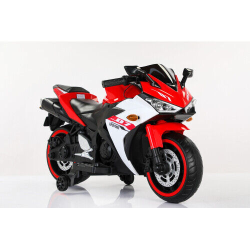 12V Electric Kids Ride-On Dirt Bike with Training Wheels for Children