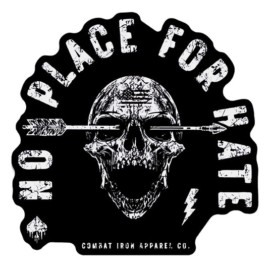 No Place For Hate Skull Decal