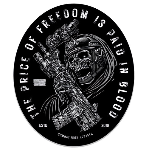The Price Of Freedom Is Paid In Blood Decal