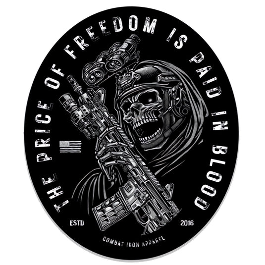 The Price Of Freedom Is Paid In Blood Decal