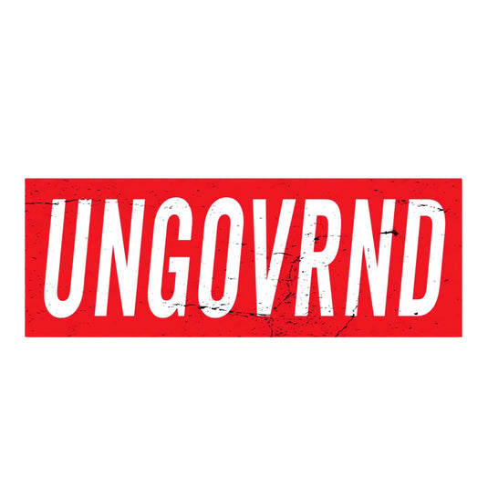 Ungovrnd Distressed Red Decal