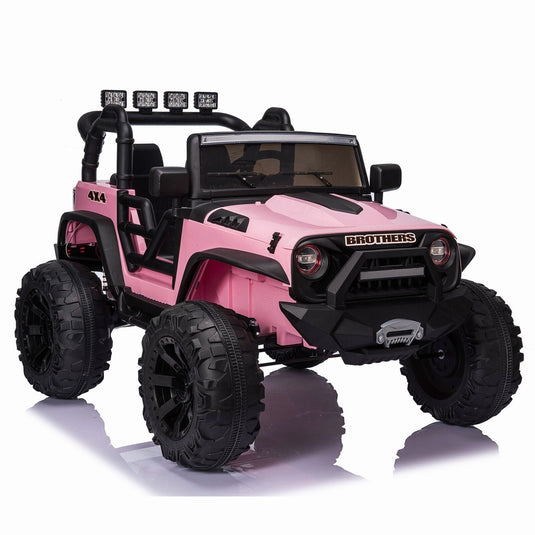 Electric Kids Ride-On Jeep Car with 12V/24V Power Wheels, Music, and Remote Control