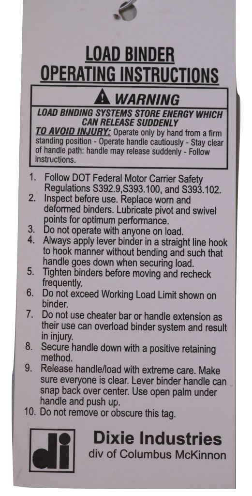 Qty 5 - Ratchet Chain Binder for ⅜" - ½" G70 & G80 Transport or G43 High Test Chain