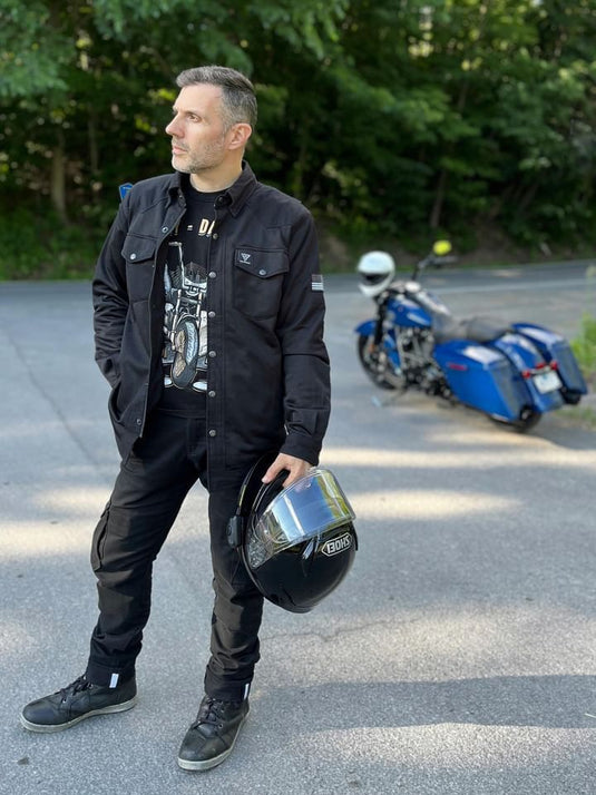 Protective Summer Mesh Shirt - Black Solid