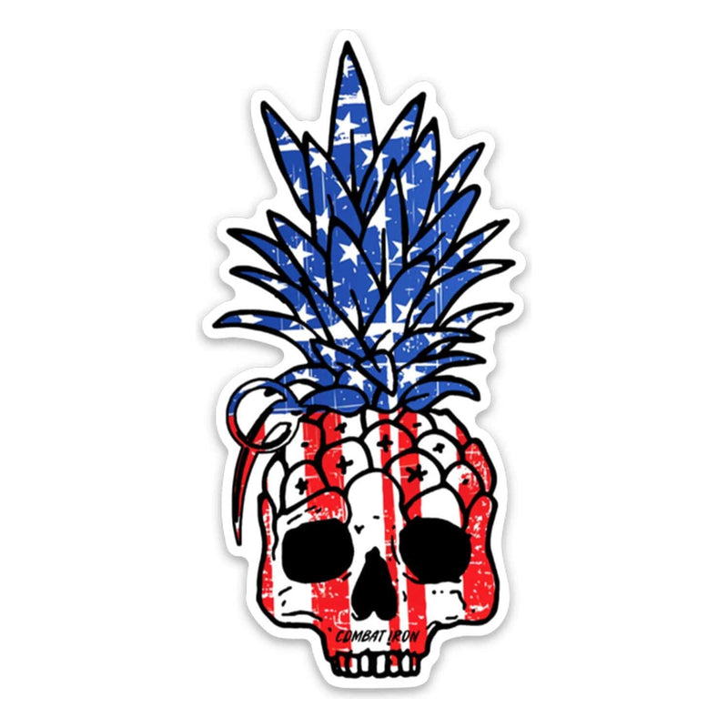 Load image into Gallery viewer, USA PATRIOTIC PINEAPPLE GRENADE DECAL
