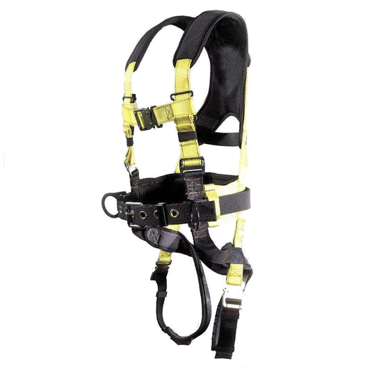 Full Body Harness w/ 3 D-Rings, X-Pad, Padded Legs, Quick Release