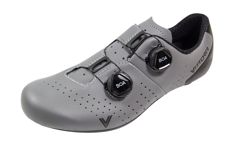 Load image into Gallery viewer, 2025 Vittoria Veloce Carbon Road Cycling Shoes (Grey/Black) EU 42
