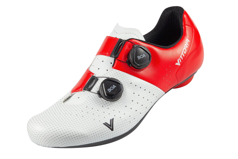 Load image into Gallery viewer, 2023 Vittoria Veloce Performance Road Shoes, White/Red
